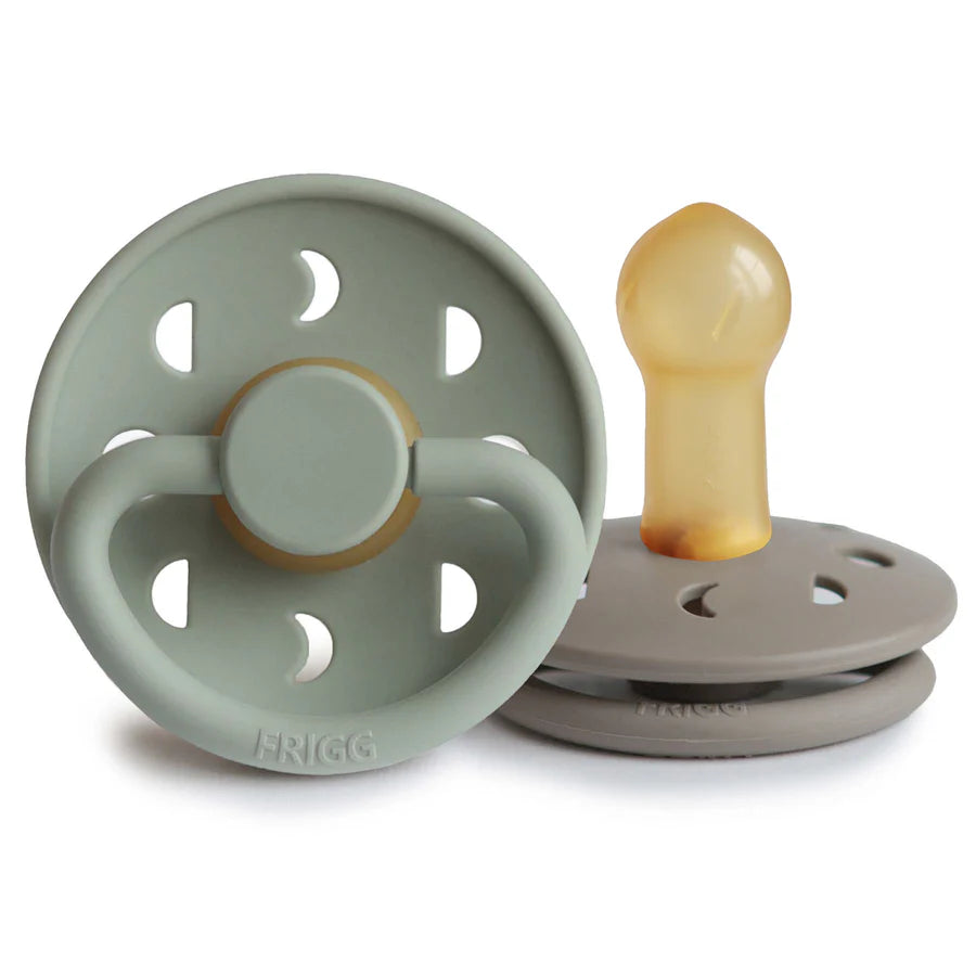 FRIGG | Moon Natural Rubber Pacifier 2-Pack