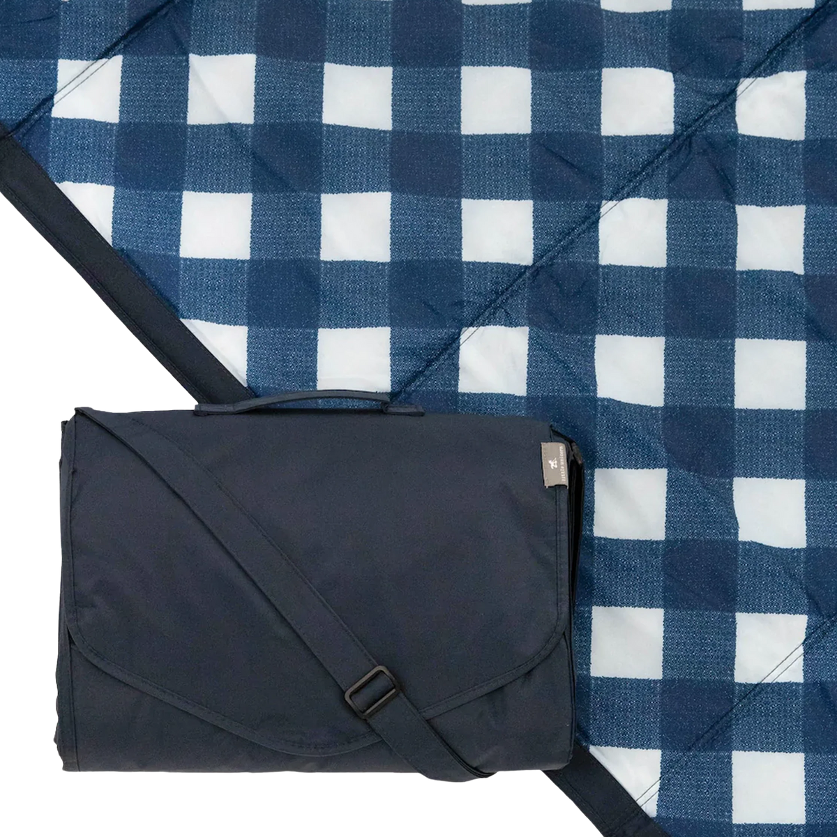 Little Unicorn Outdoor Blanket | Navy Plaid