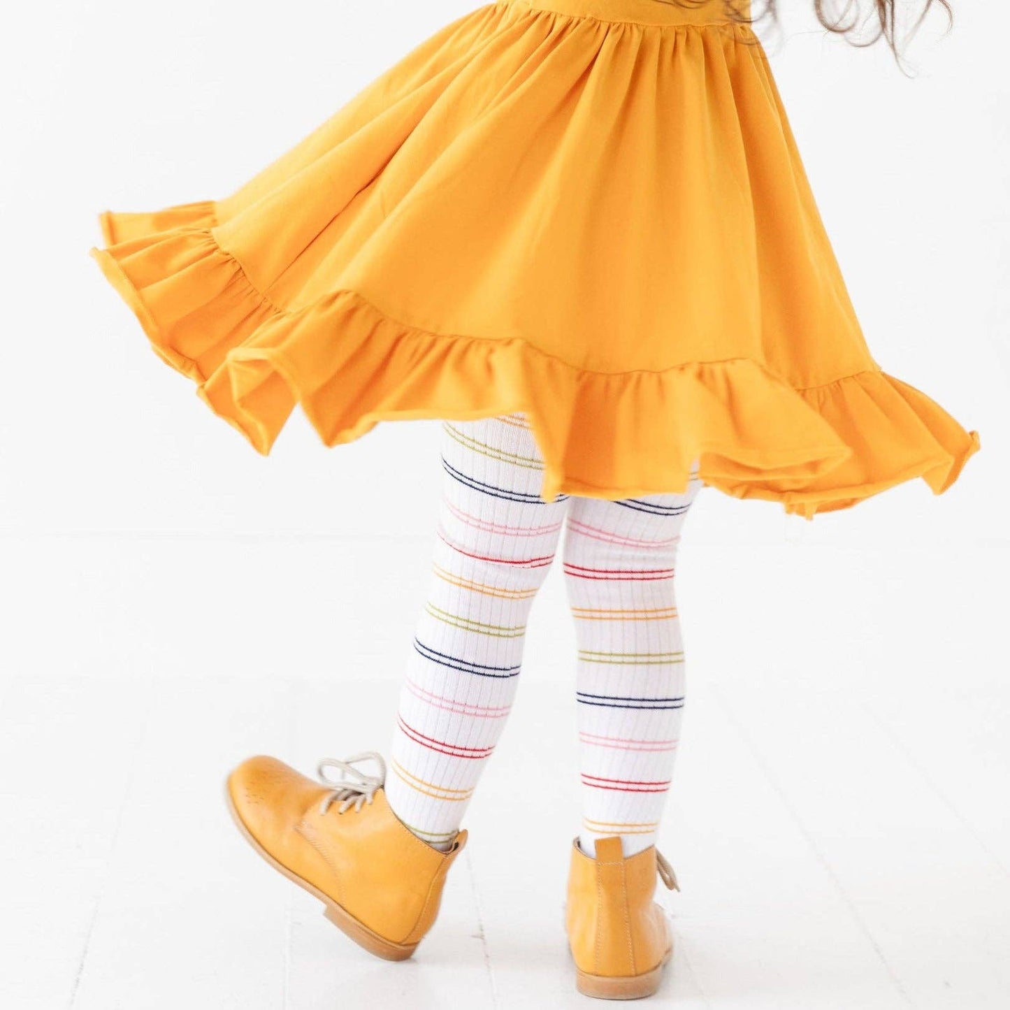 Little Stocking Company | Rainbow Striped Ribbed Tights