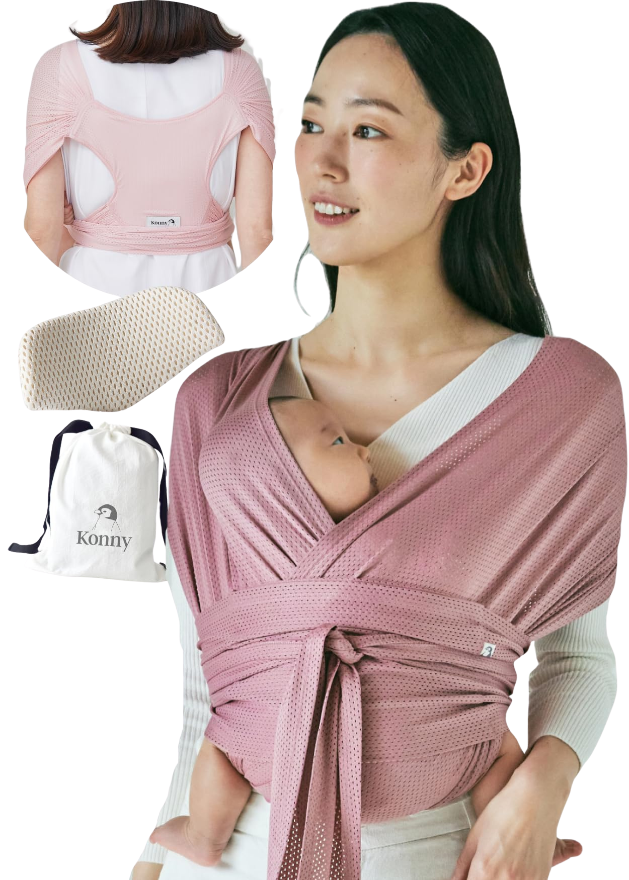 Konny Air Mesh Baby Carrier | Wood Rose