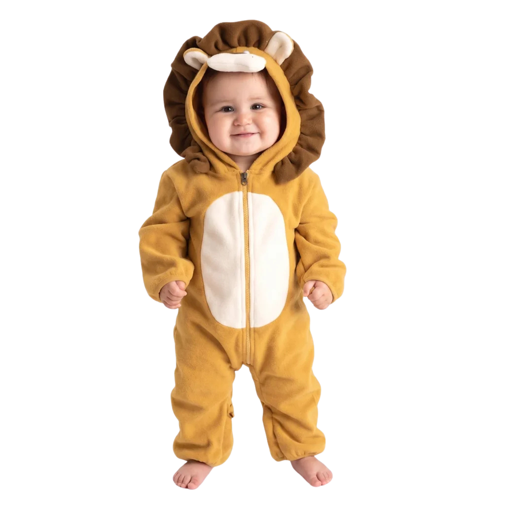 Cuddle Club Lion Fleece Suit Size 6/12M