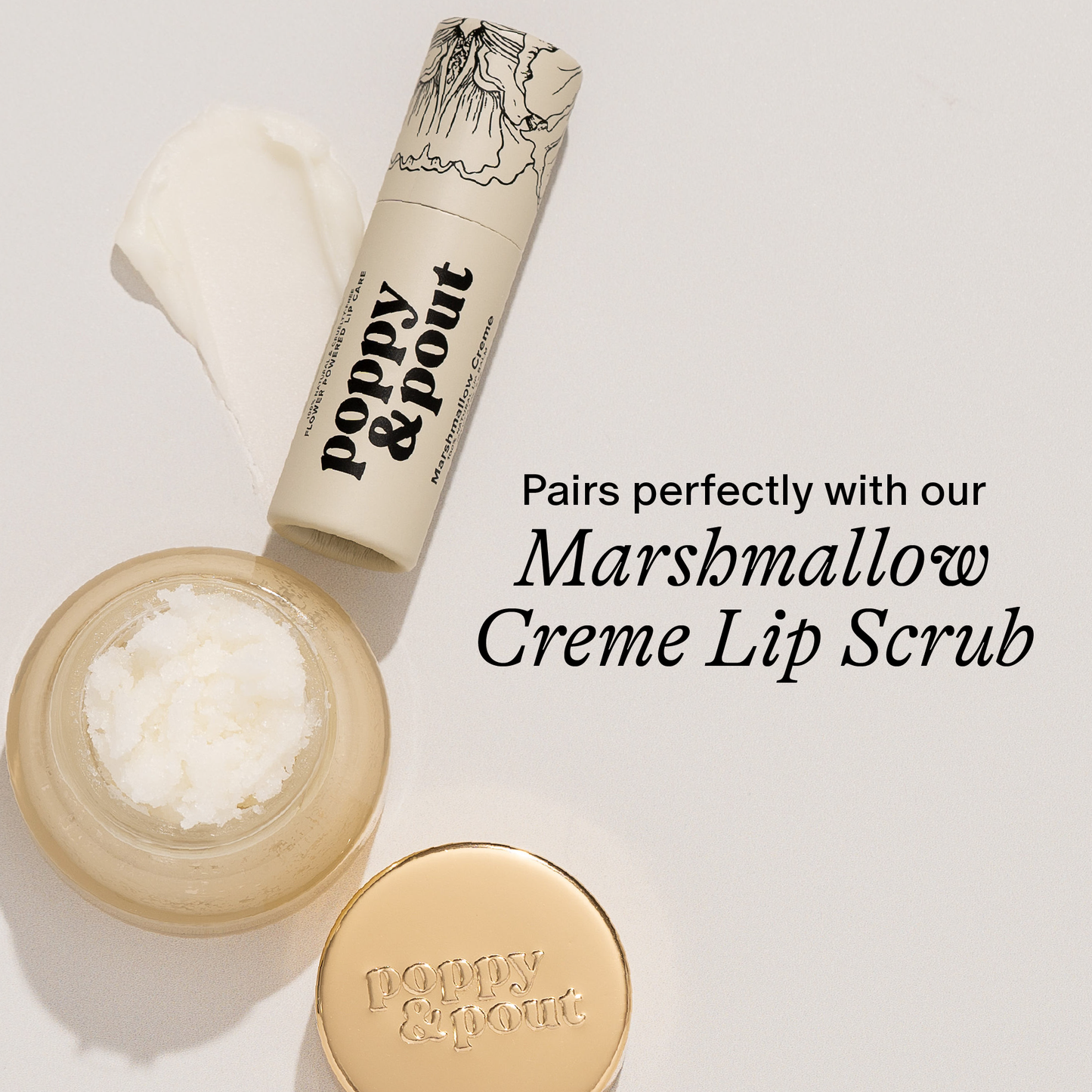 Poppy & Pout Lip Balm | Marshmallow