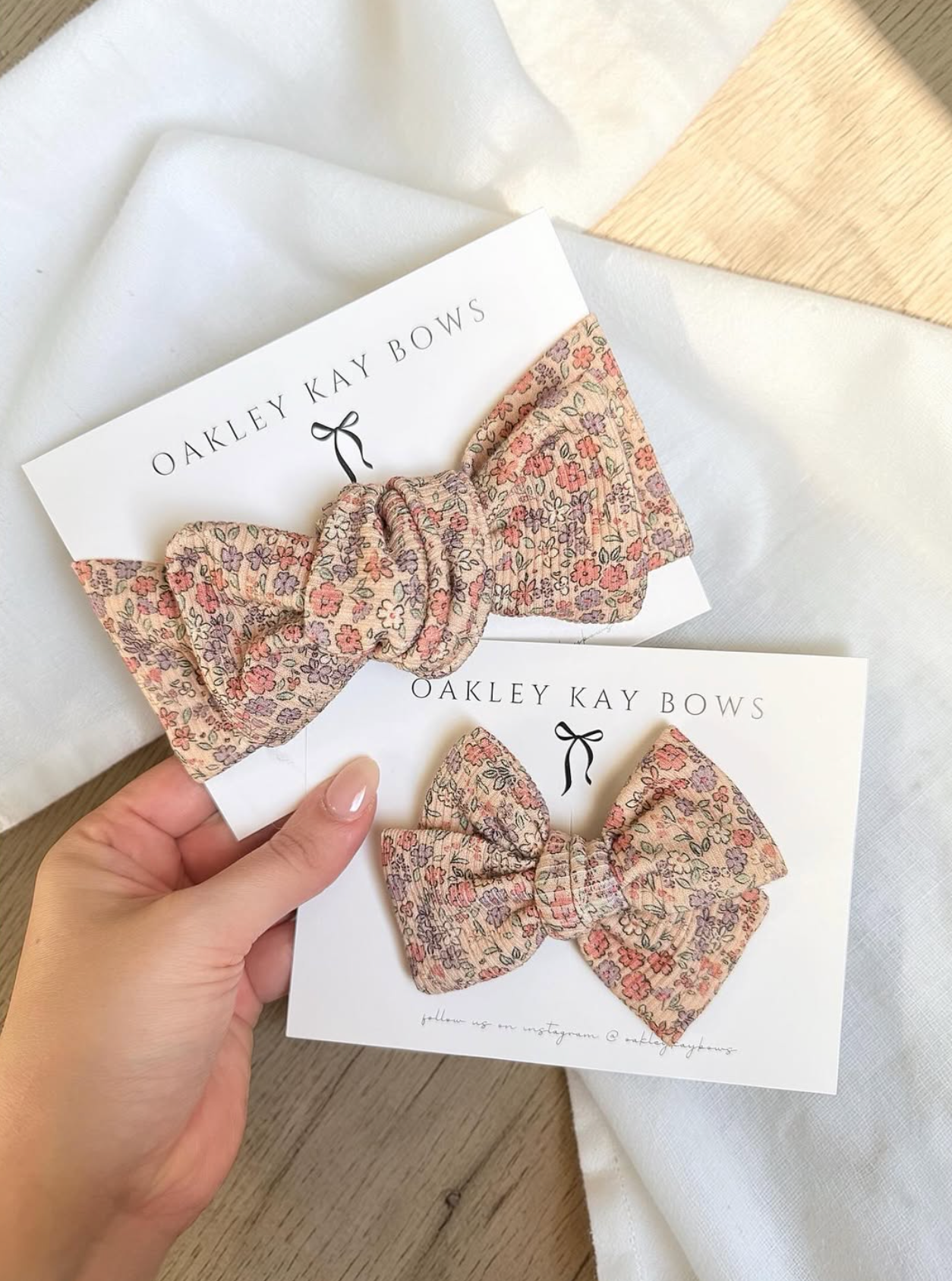 Oakley Kay Bows | Cocoa Floral Piggy Set