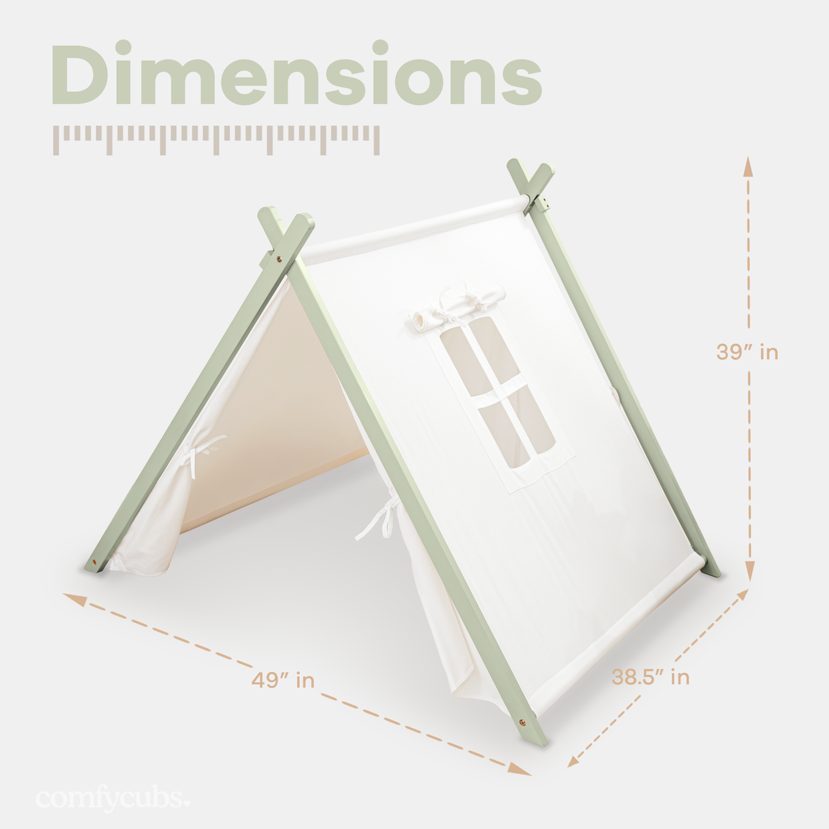 Kids Play Tent, Indoor Canvas Play Tent by Comfy Cubs