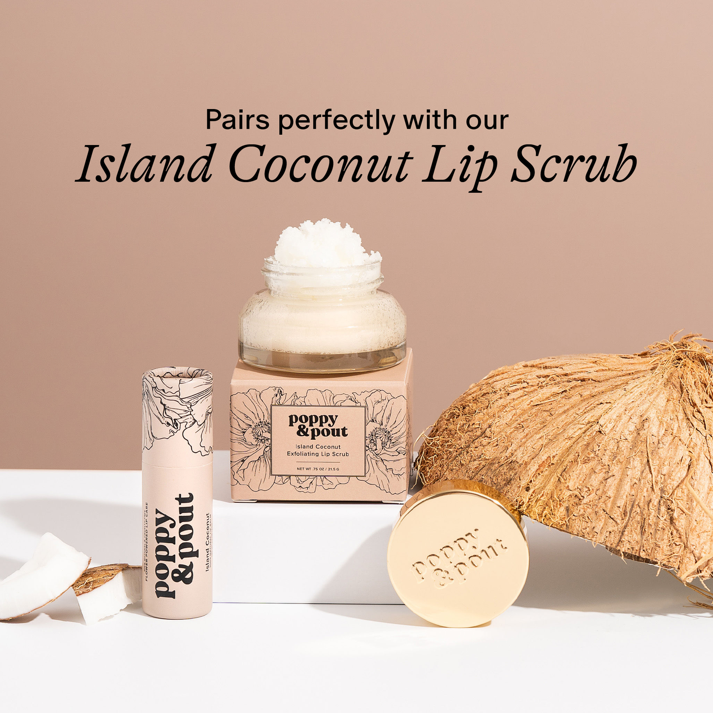Poppy & Pout Lip Balm | Island Coconut