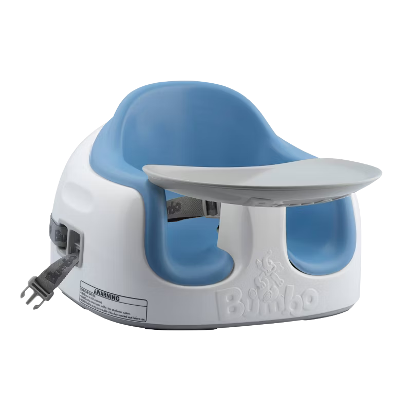 Bumbo Floor Seat + Tray | Blue & White