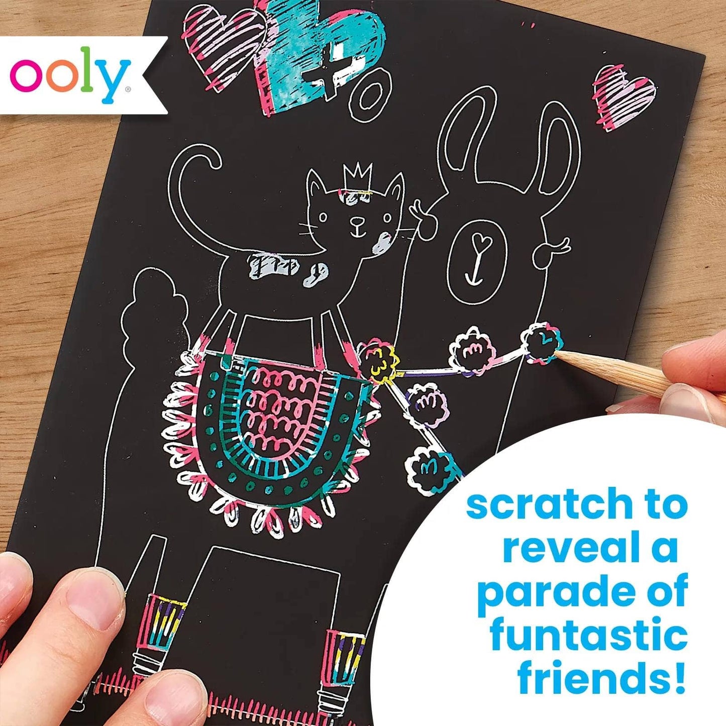OOLY | Scratch & Scribble: Mini Kit - Funtastic Friends