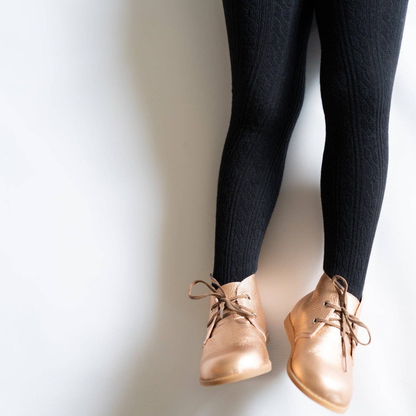 Little Stocking Company | Black Cable Knit Tights