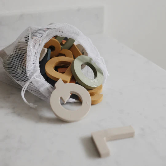 Mushie | Bath Toy Letter & Numbers