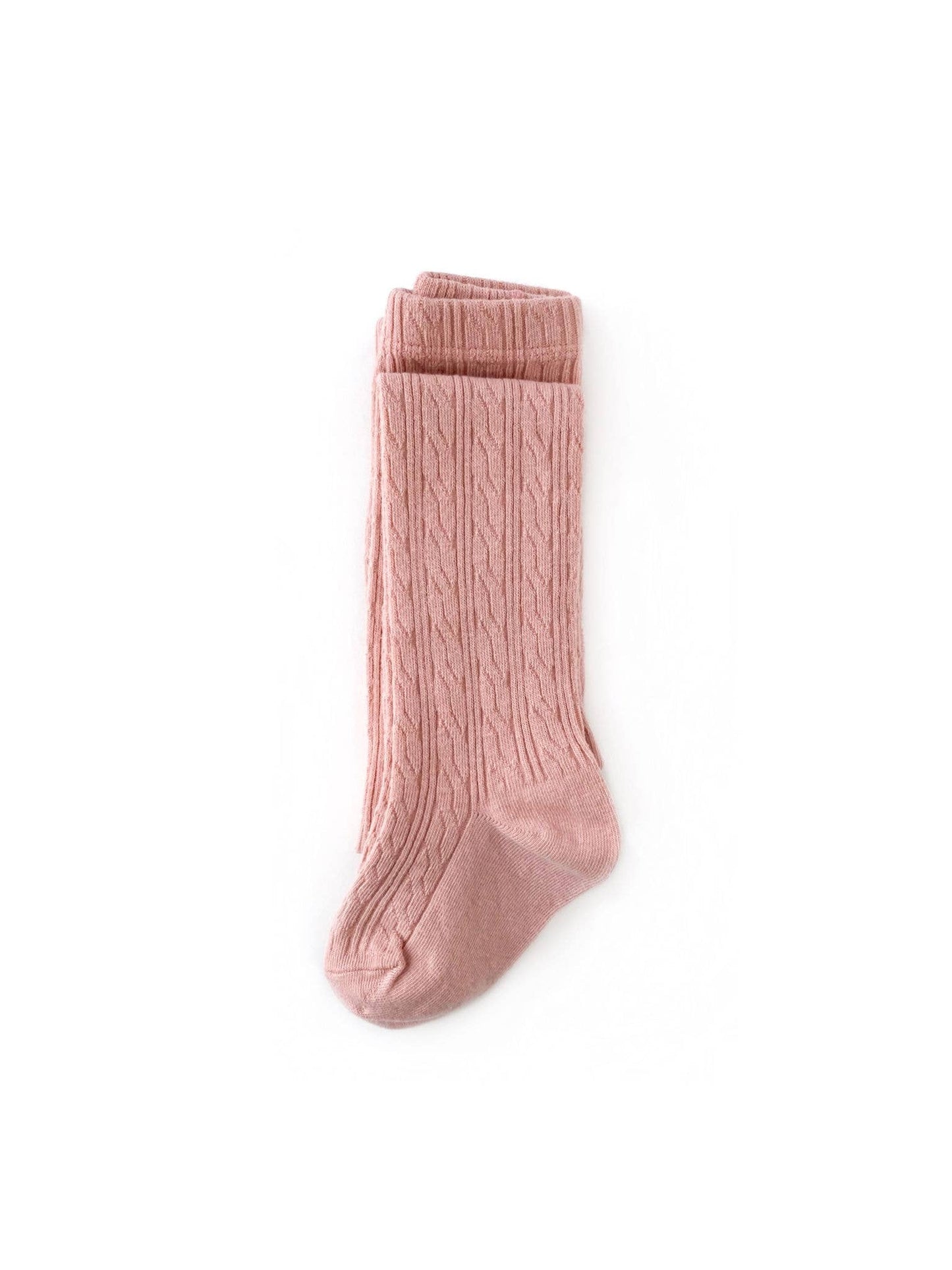 Little Stocking Company | Blush Pink Cable Knit Tights