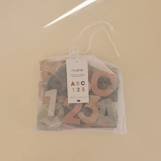 Mushie | Bath Toy Letter & Numbers