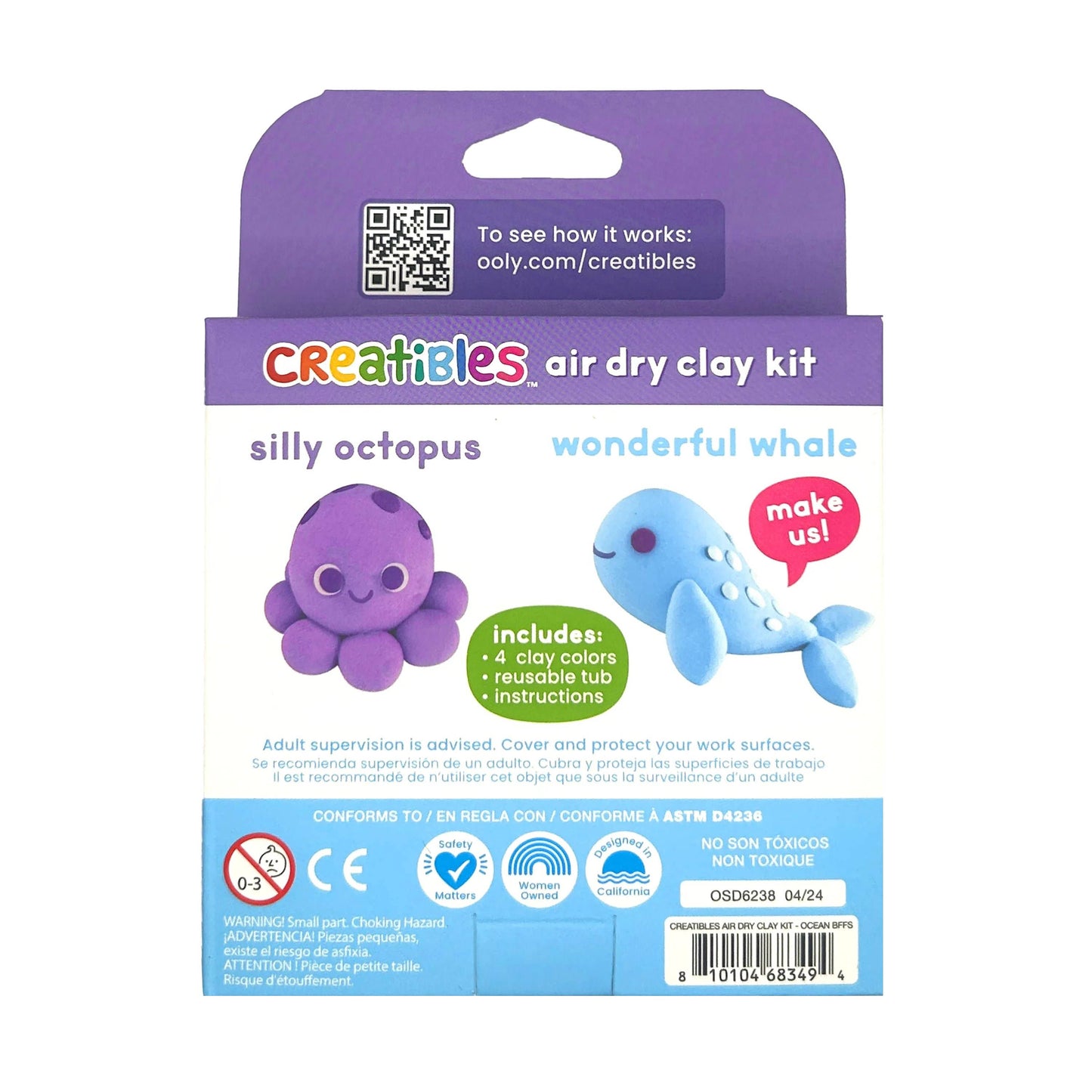 OOLY | Creatibles: Air Dry Clay BFFs Kit - Ocean Pals