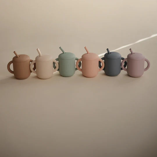 Mushie | Silicone Training Cup + Straw