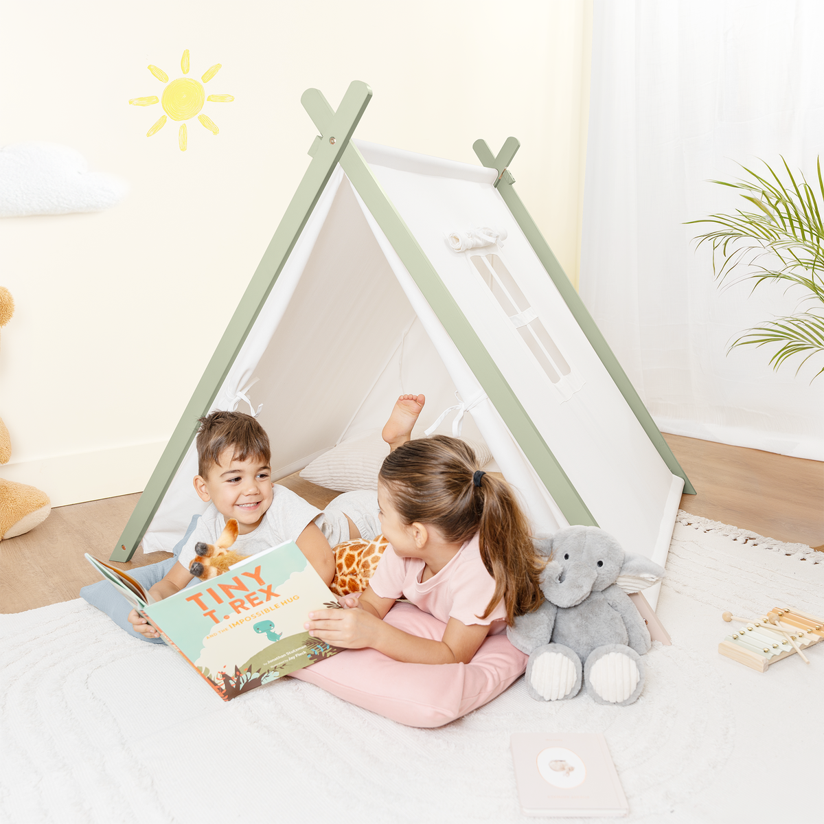 Kids Play Tent, Indoor Canvas Play Tent by Comfy Cubs