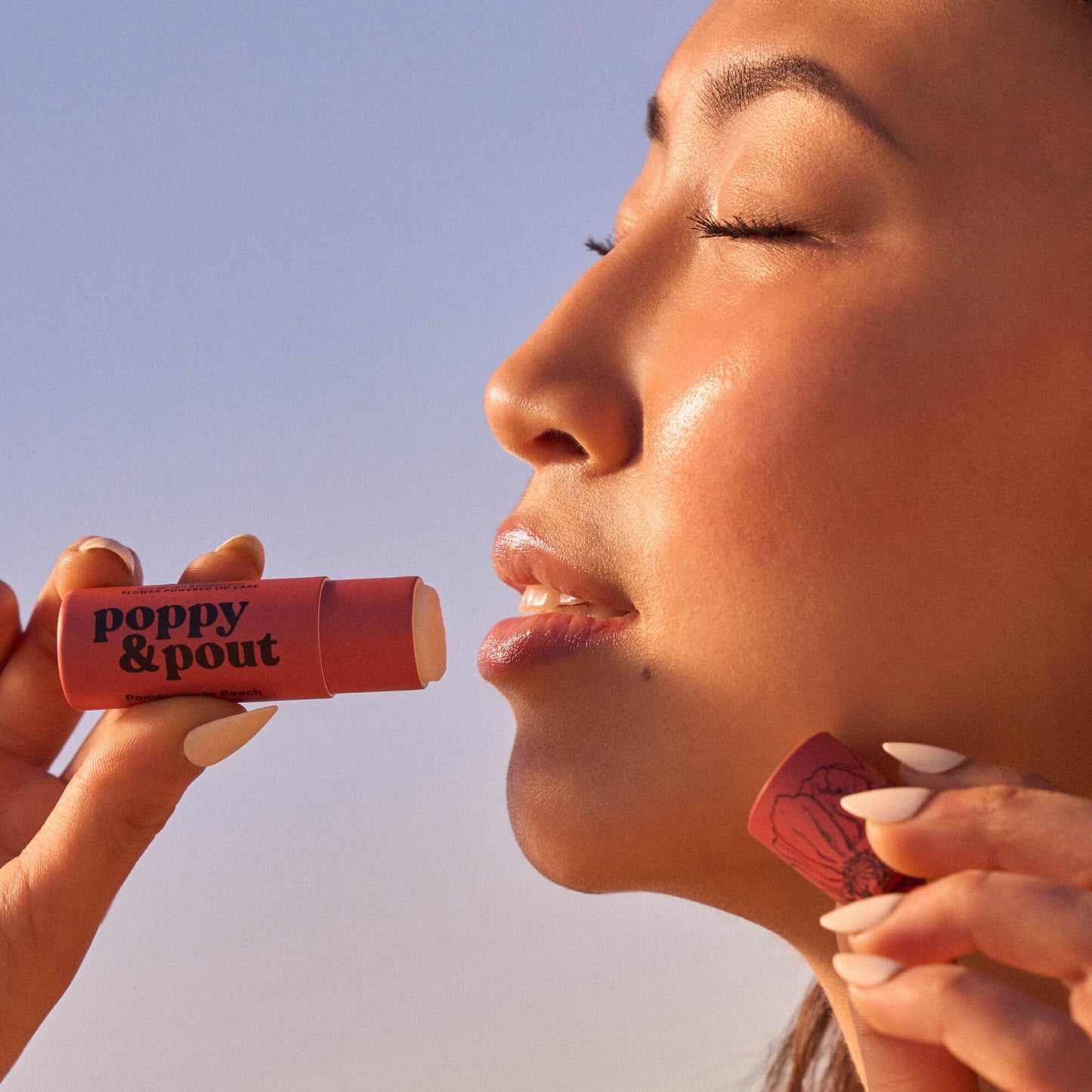 Poppy & Pout Lip Balm | Pomegranate Peach