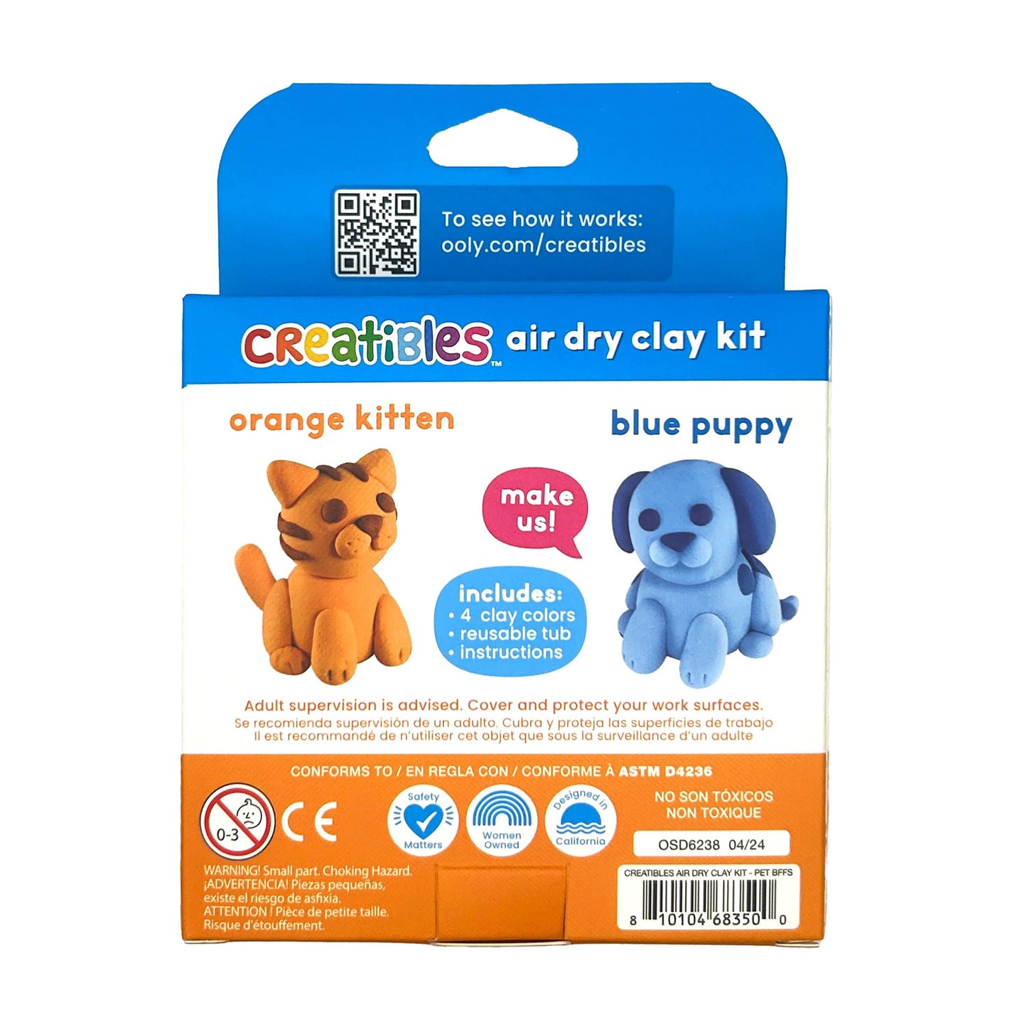 OOLY | Creatibles: Air Dry Clay BFFs Kit - Pet Pals
