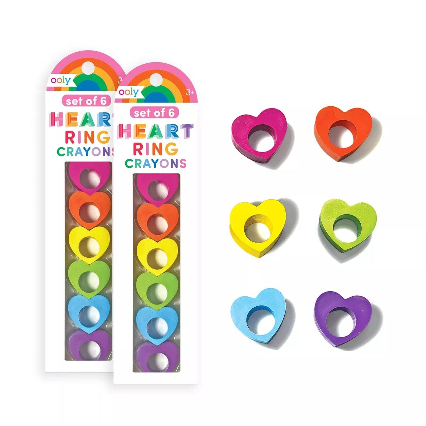 Heart Ring Crayons (Set of 6) | Ooly