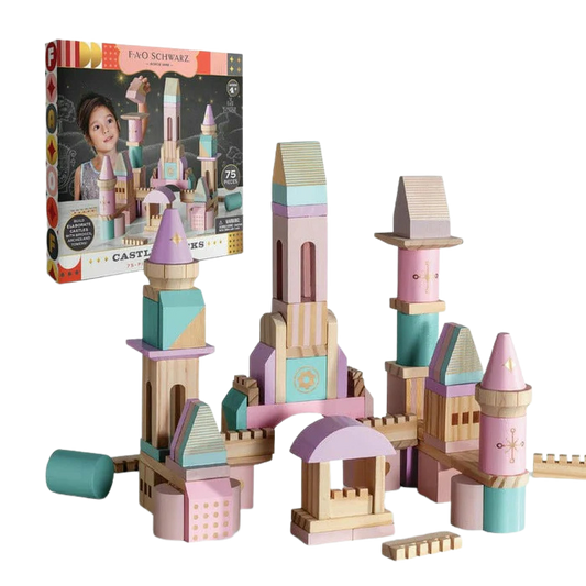 FAO Schwarz Wood Castle 75pc Block Set