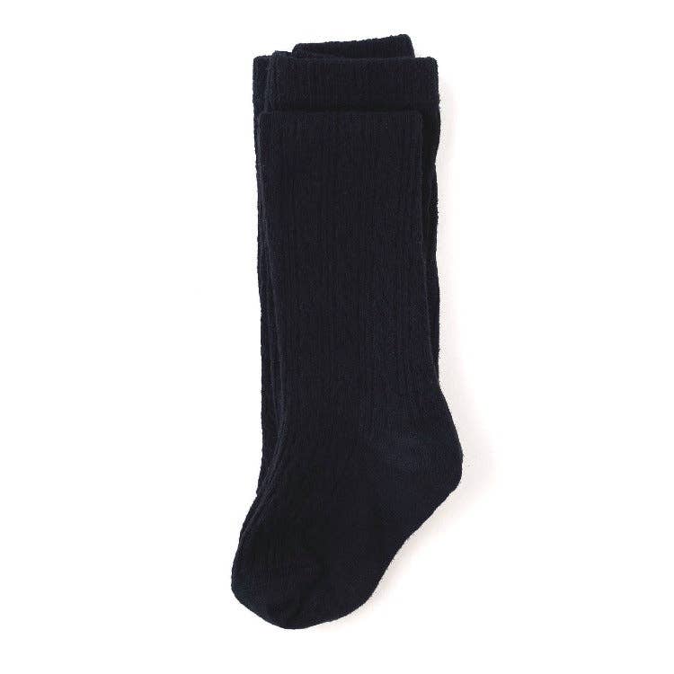 Little Stocking Company | Black Cable Knit Tights