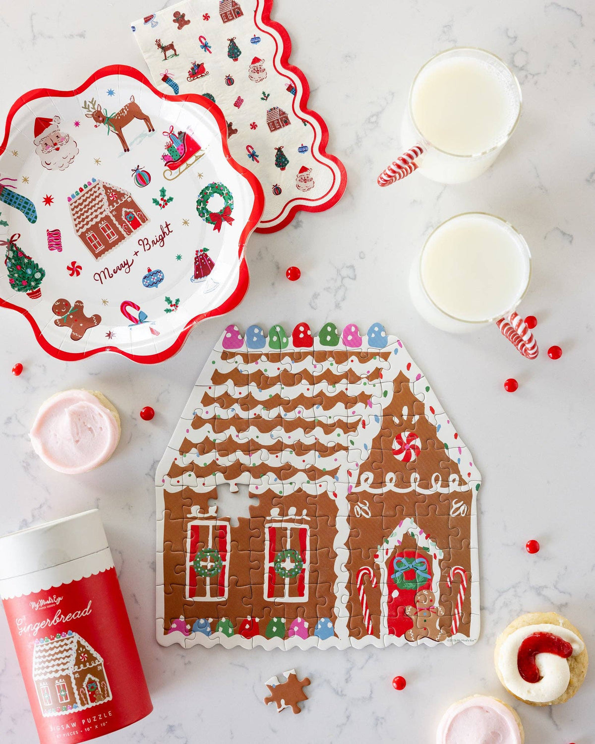 MYB1320 - Gingerbread House Kids 87 pc Shaped Jigsaw Puzzle