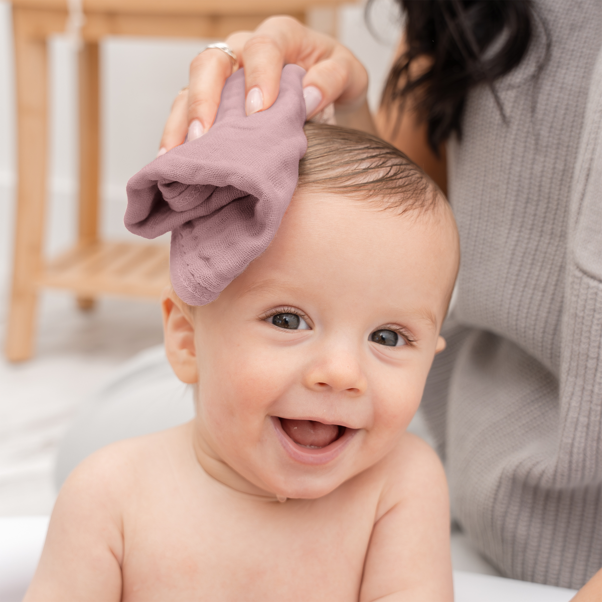 Muslin Baby Washcloths, Soft 10"x10" Cotton by Comfy Cubs