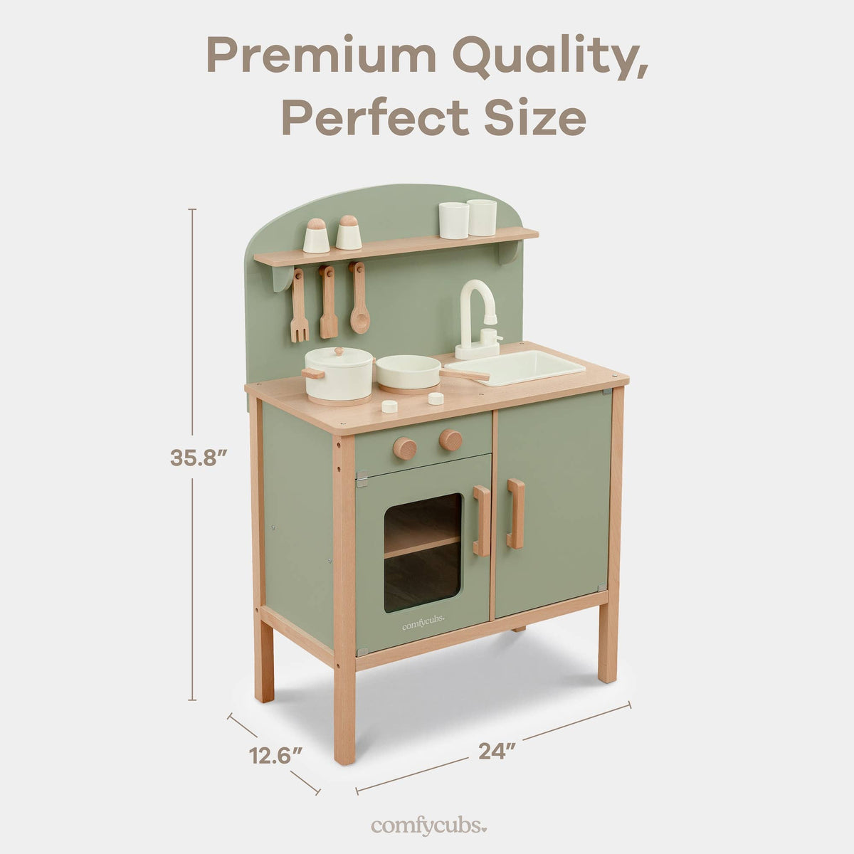 Comfy Cubs Wooden Kids Kitchen Playset