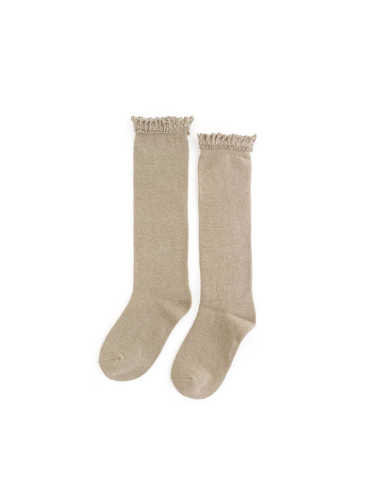 Little Stocking Company | Oat Lace Top Knee High Socks