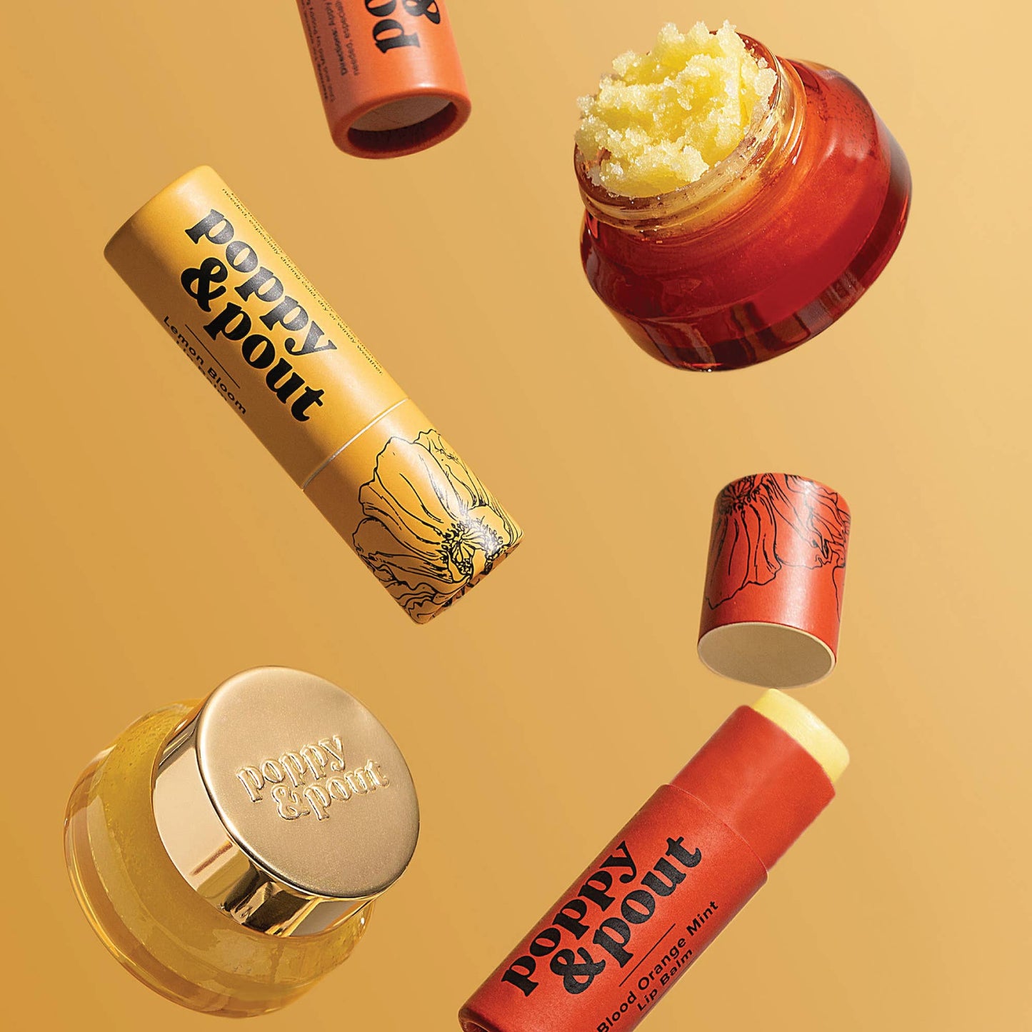 Poppy & Pout Lip Balm | Blood Orange Mint