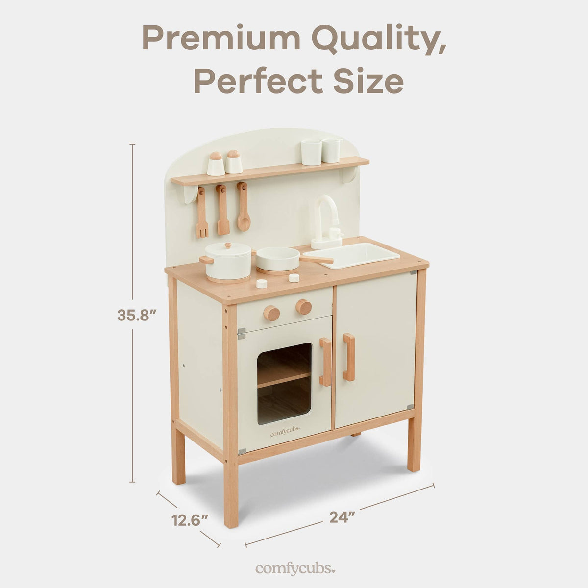 Comfy Cubs Wooden Kids Kitchen Playset