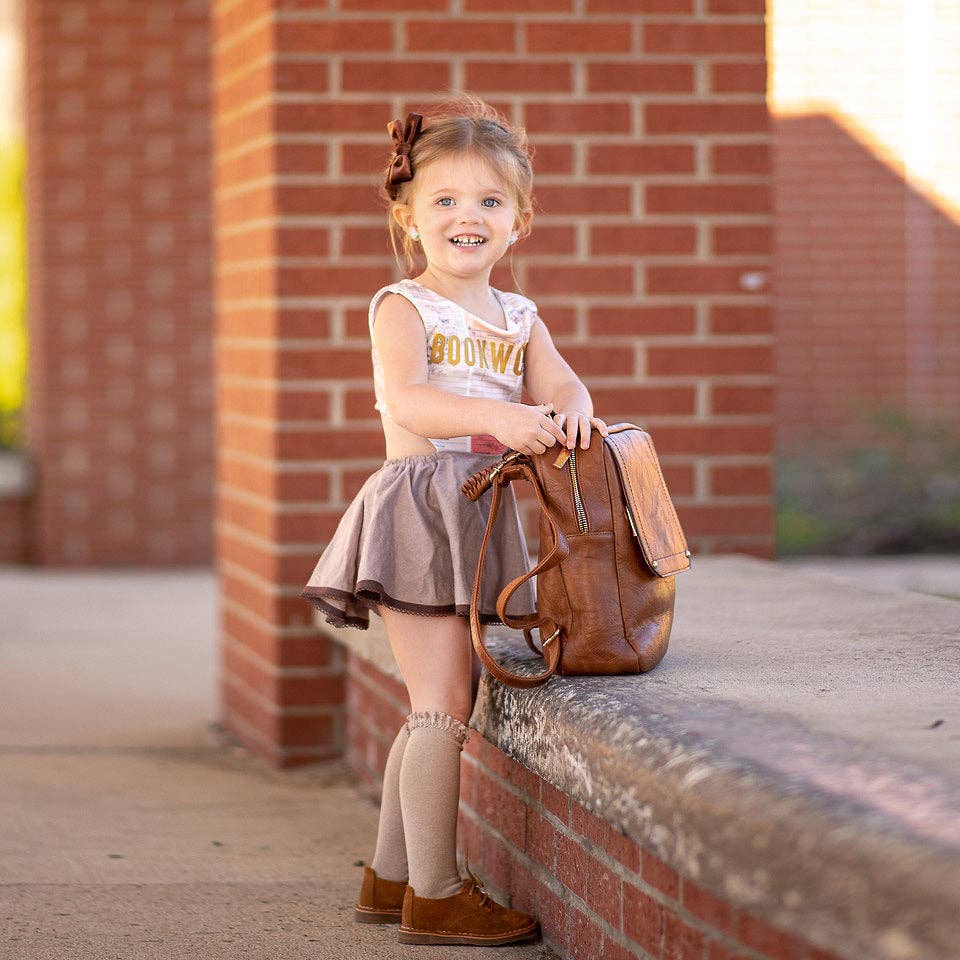 Little Stocking Company | Oat Lace Top Knee High Socks