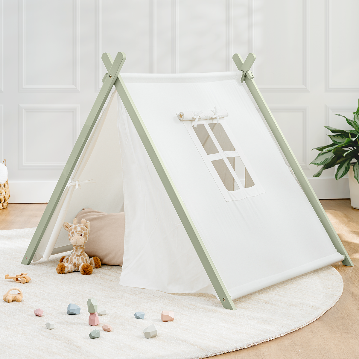 Kids Play Tent, Indoor Canvas Play Tent by Comfy Cubs