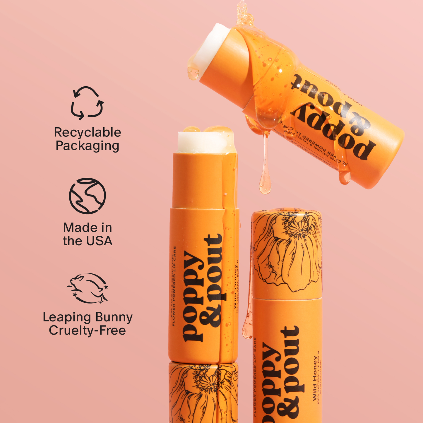 Poppy & Pout Lip Balm | Wild Honey