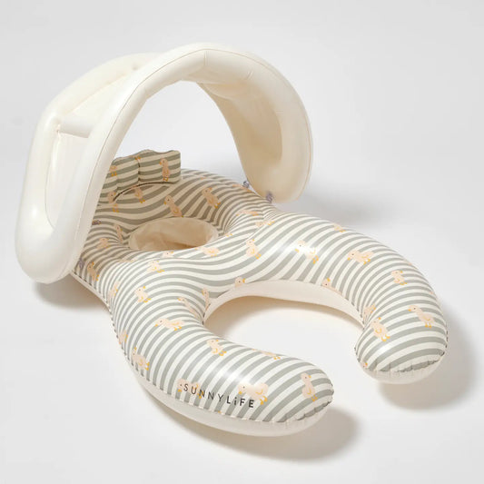 Sunny Life | Float Together Baby Seat Duck Sage Stripe