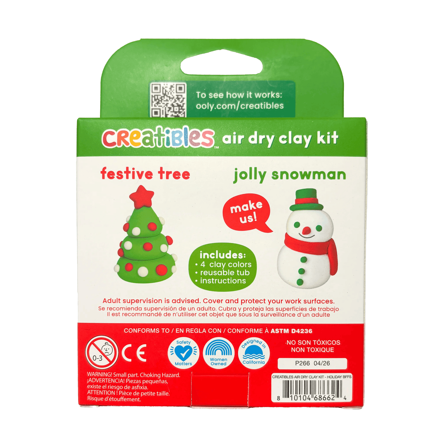 OOLY Creatibles: Air Dry Clay Kit - Holiday BFFs