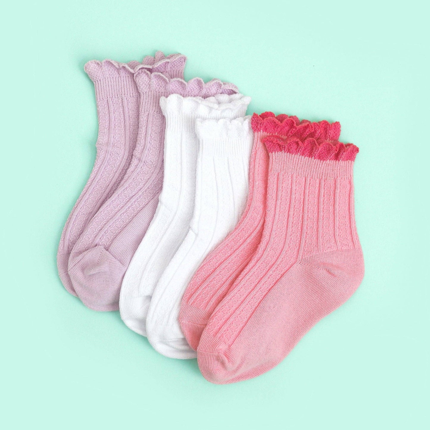 Little Stocking Company | White Frill Midi Socks