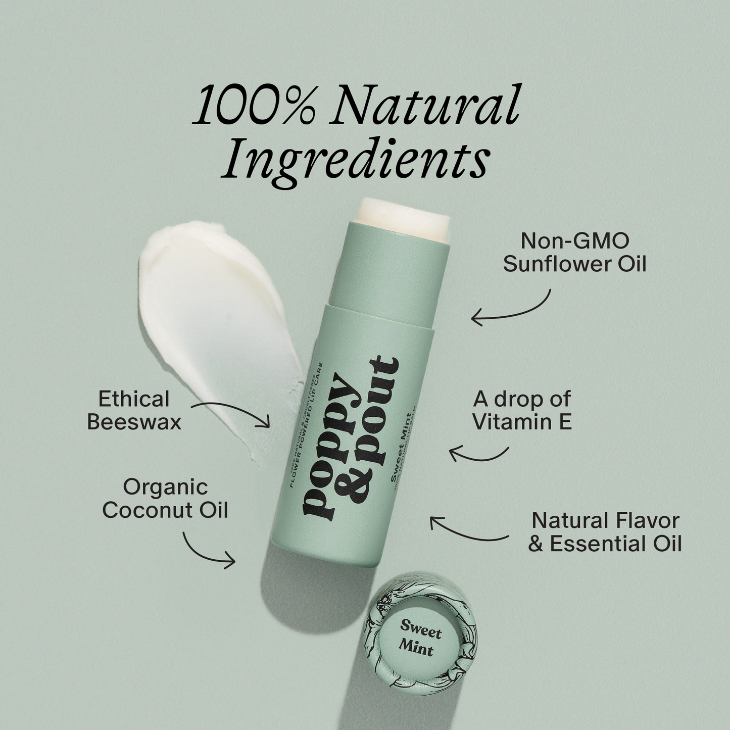 Poppy & Pout Lip Balm | Sweet Mint