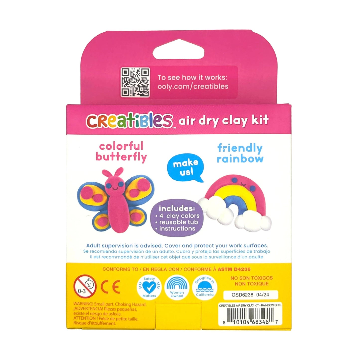OOLY | Creatibles: Air Dry Clay BFFs Kit - Rainbow Pals