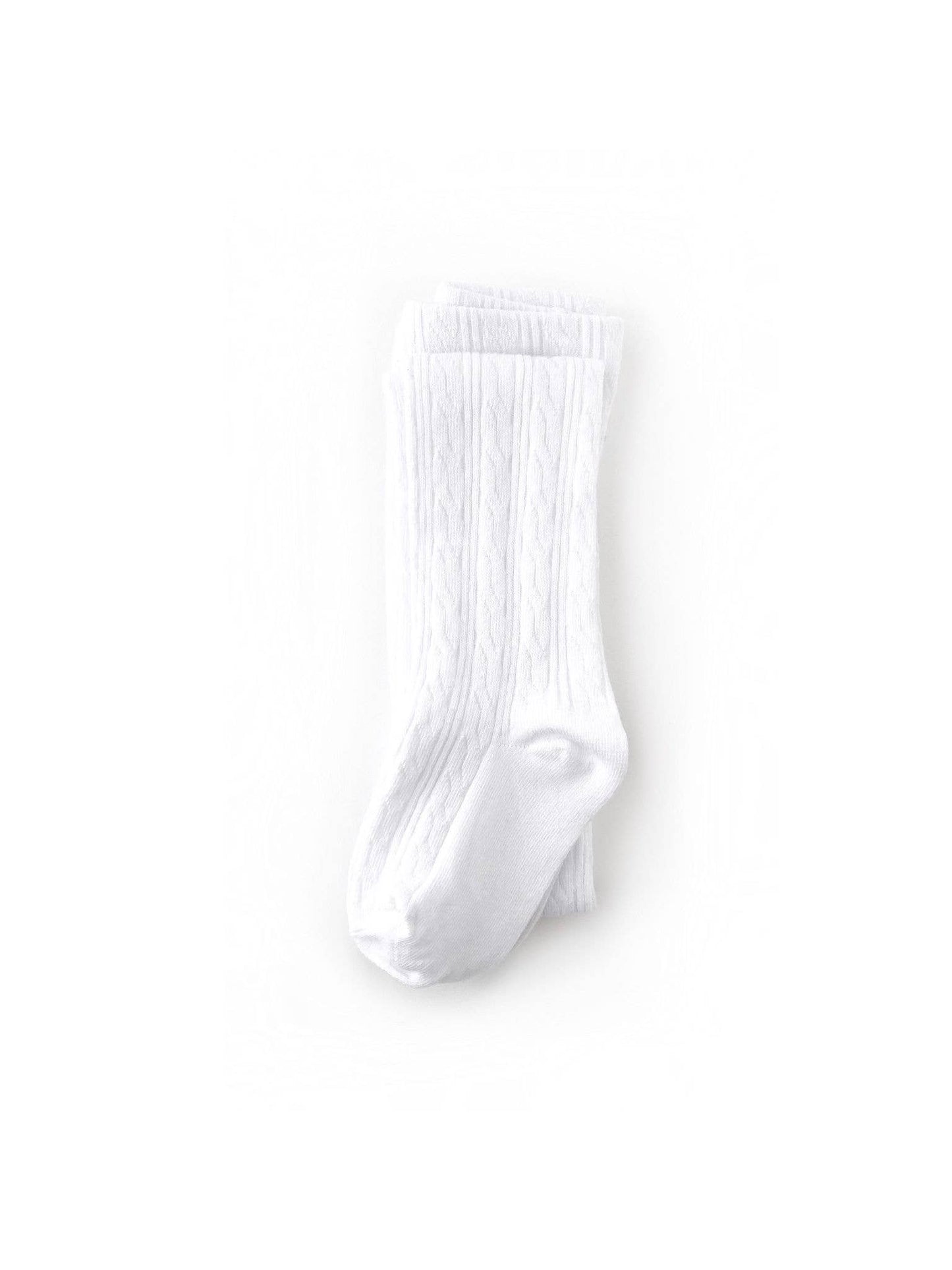 Little Stocking Company | White Cable Knit Tights