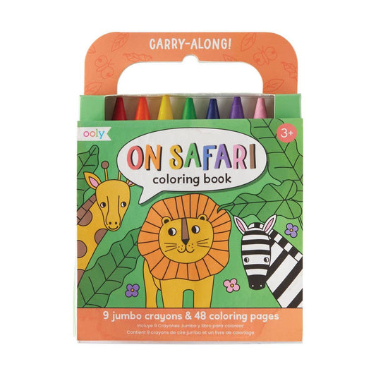 OOLY Carry-Along: Coloring Book Set - On Safari (10 PC Set)