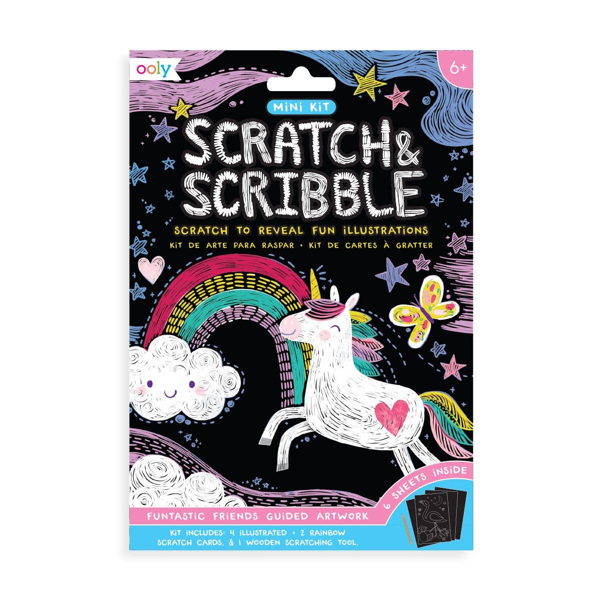 OOLY | Scratch & Scribble: Mini Kit - Funtastic Friends