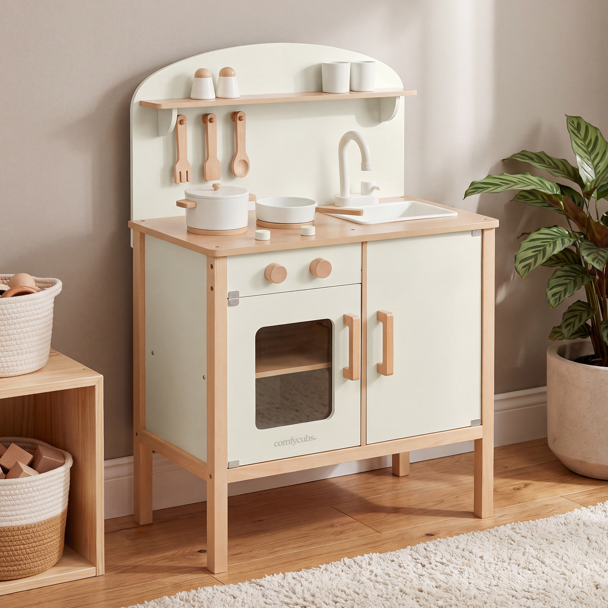 Comfy Cubs Wooden Kids Kitchen Playset
