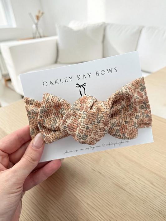 Oakley Kay Bows | Cocoa Floral Headwrap