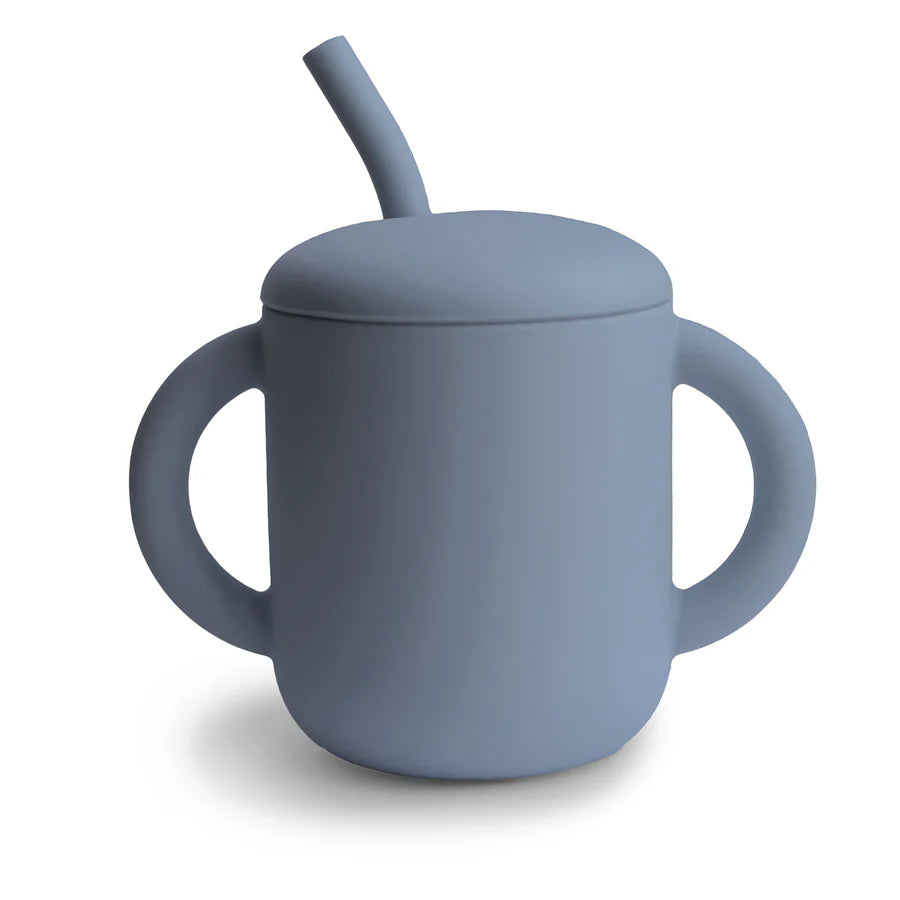Mushie | Silicone Training Cup + Straw