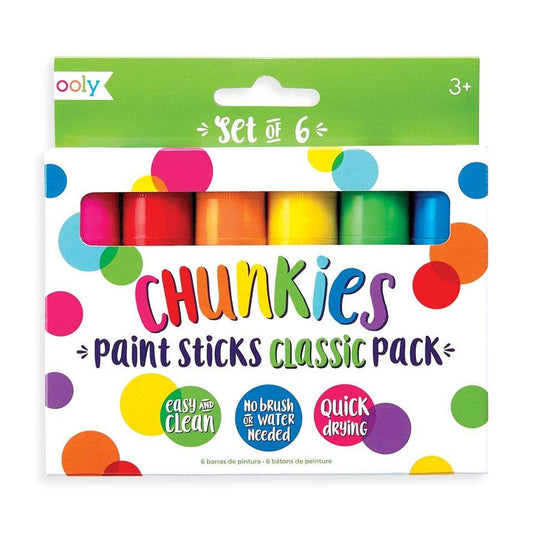 OOLY Chunkies Paint Sticks Classic Pack - Set of 6