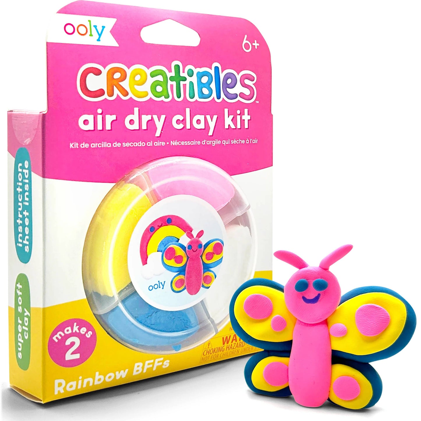 OOLY | Creatibles: Air Dry Clay BFFs Kit - Rainbow Pals