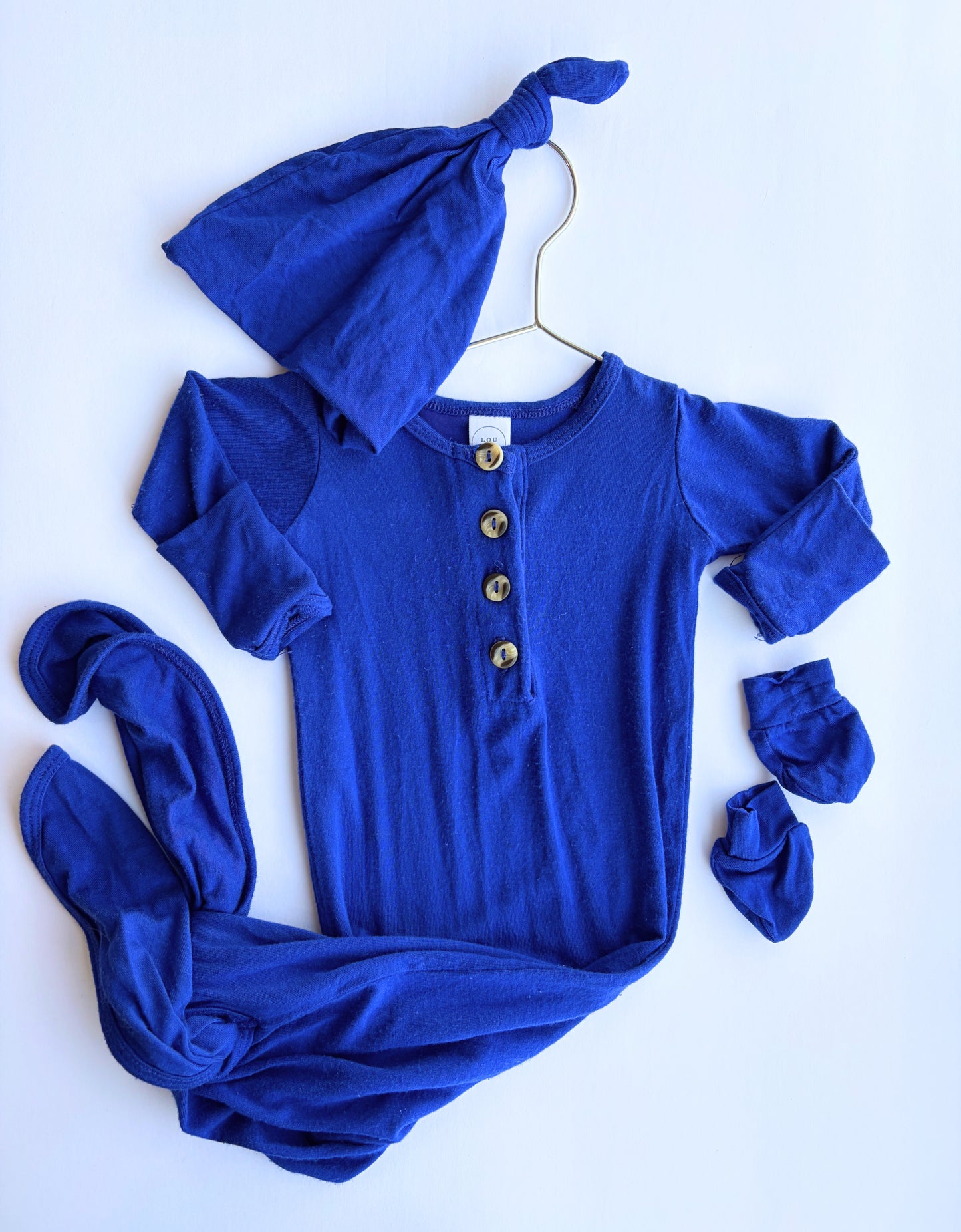 Lou Lou Knotted Gown Set | Size NB