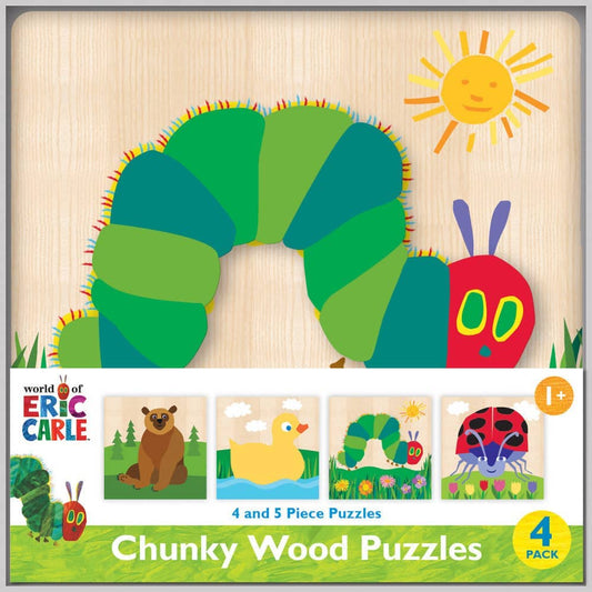 Eric Carle Chunky Wood Puzzles - Kids 4 Pack