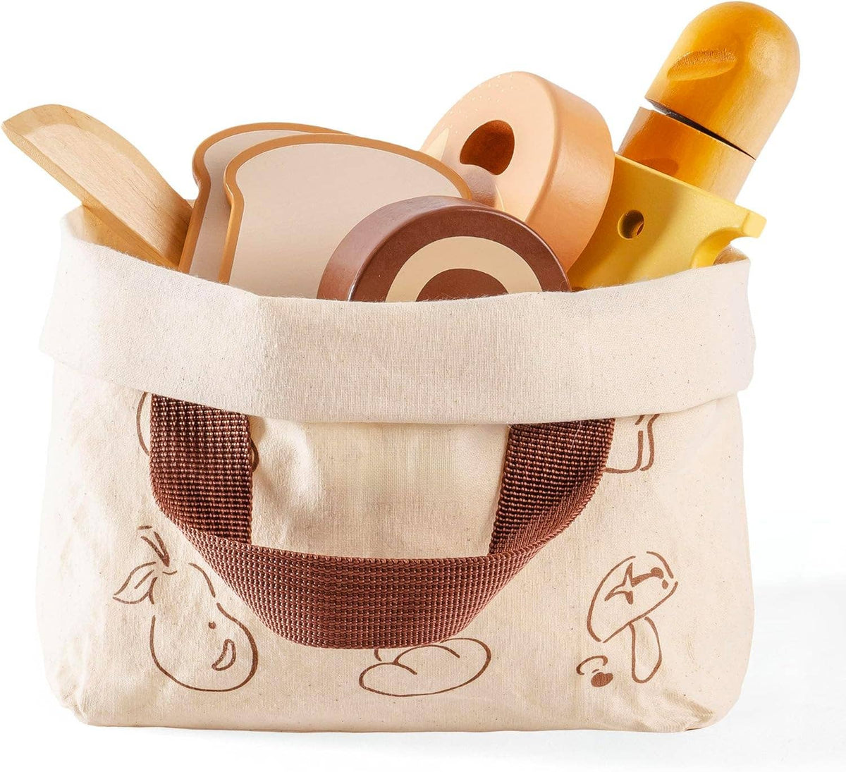 Robud Wooden  Pretend Play Realistic Food Cutting Set Toys