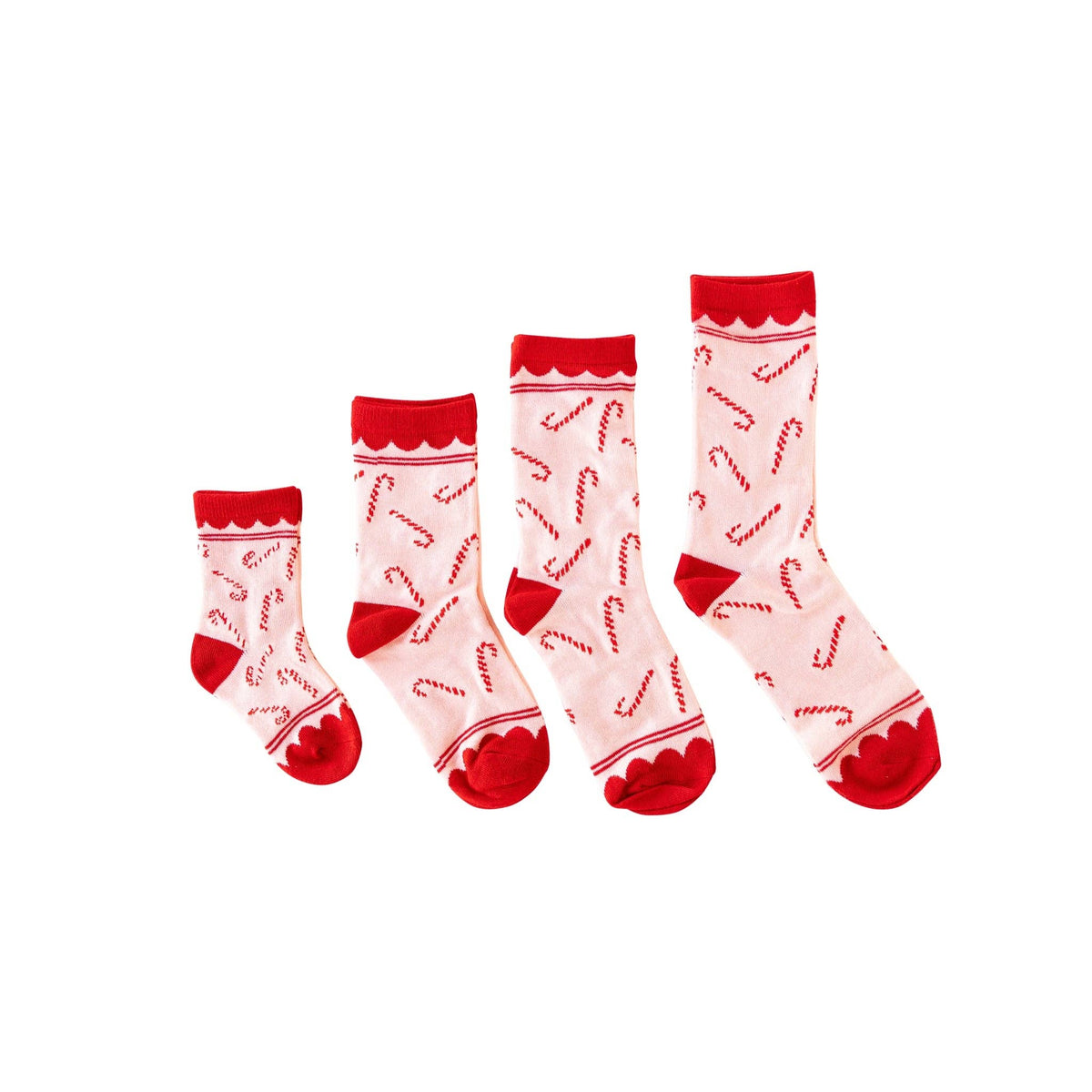 WHM1052 -  Whimsy Santa Candy Cane Socks