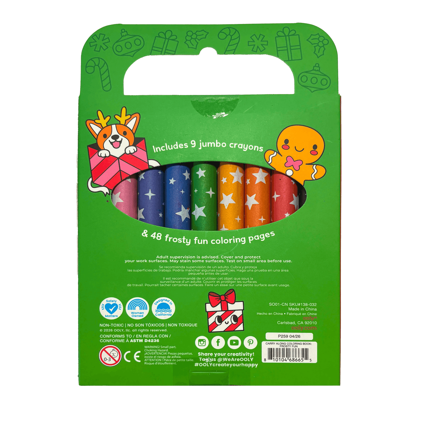 OOLY Carry-Along Coloring Book Set - Frosty Fun